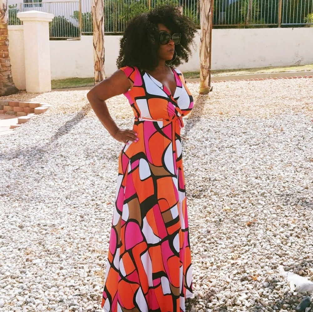 BRIGHT COLORED MAXI DRESS